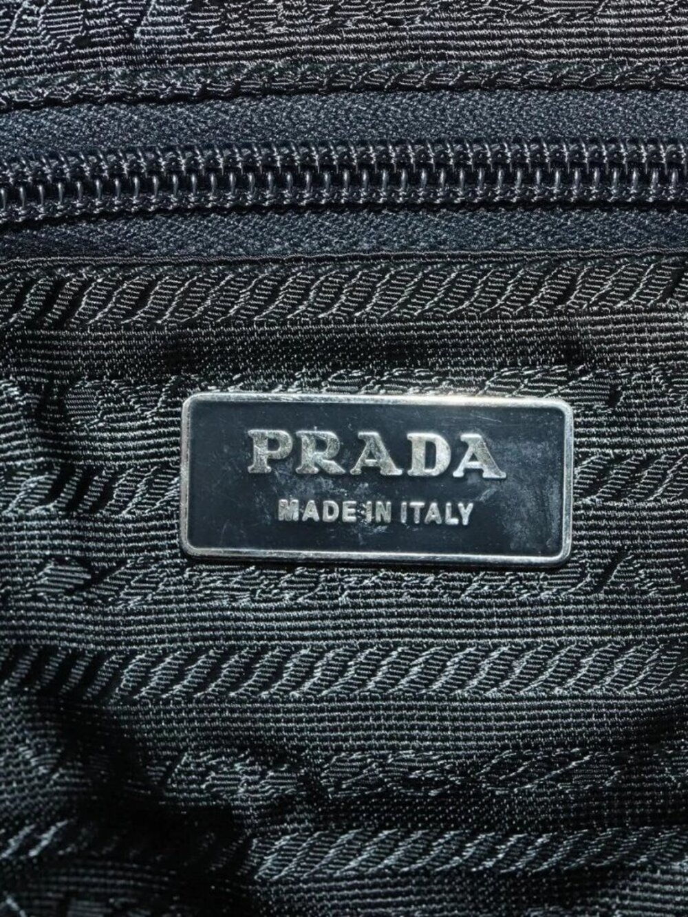 PRADA Boston Bag Nylon 2way Black Silver Auth ep13054 - Picture 12 of 16